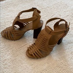 Merona 7 Neutral Block Heel Sandal